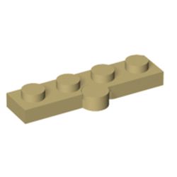 LEGO part 1927 HINGE PLATE 1X2, NO. 2 in Brick Yellow/ Tan
