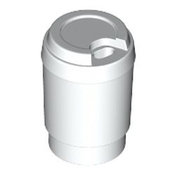 LEGO part 79816 Equipment Cup with Take Out Lid With Drinking Hole [Plain] in White