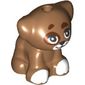 Animal, Dog Pup with White Paws, Face, Reddish Brown Spots print (Aira)