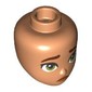 Minidoll Head Olive Green Eyes, Sad print