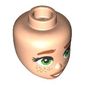 Minidoll Head Dark Orange Eyebrows, Bright Green Eyes, Freckles print