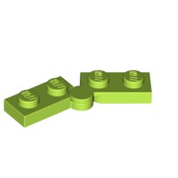LEGO part 1927 HINGE PLATE 1X2, NO. 2 in Bright Yellowish Green/ Lime