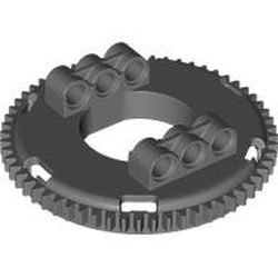 LEGO part 88738 Technic Turntable Large Type 4 Top (60 Teeth) in Dark Stone Grey / Dark Bluish Gray