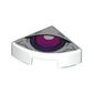Tile Round 1 x 1 Quarter with Dark Purple/Dark Pink Eye print