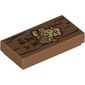 Tile 1 x 2 with Pigsy Menu, Mandarin 'Supreme Delicious', Wood Grain print