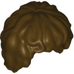 LEGO part MINI FIGURE WIG NO. 34 in Dark Brown (6417951|10048)