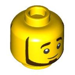 LEGO part 3626cpr3896 MINI HEAD, NO. 3896 in Bright Yellow/ Yellow