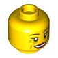 Minifig Head, Dark Red Lips, Crows Feet, Wrinkles, Smile / Shocked Open Mouth print