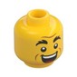 Minifig Head, Thick Black Eyebrows, Raised Eyebrow Questioning/Open Mouth Smile/Joy print