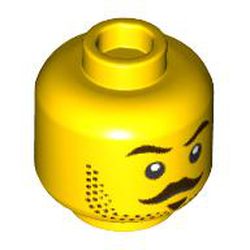 LEGO part 3626cpr3909 MINI HEAD, NO. 3909 in Bright Yellow/ Yellow