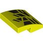 Slope Curved 2 x 2 x 2/3 with Black Shapes print