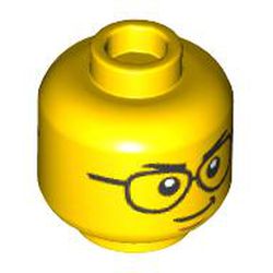 LEGO part 3626cpr3904 MINI HEAD, NO. 3904 in Bright Yellow/ Yellow