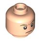 Minifig Head Draco Malfoy, Dark Tan Eyebrows, Angry Frown / Scared with Open Mouth print