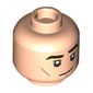 Minifig Head Cedric Diggory / Prince Charming, Dark Brown Eyebrows, Smirk Closed Mouth / Open Mouth print