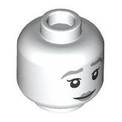 LEGO part 3626cpr3946 MINI HEAD, NO. 3946 in White