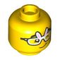 Minifig Head Bunny Glasses, Wink, Smile print