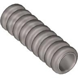 LEGO part 78c03 Hose, Ribbed 7mm D. 3L in Silver Metallic/ Flat Silver