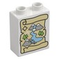 Duplo Brick 1 x 2 x 2 with Treasure Map, Mountains, River print