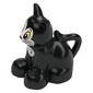Duplo Animal Cat / Kitten Sitting, White Face, Bright Light Yellow Eyes print