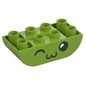 Duplo Brick 2 x 4 Curved Bottom with Face, Winking, Kissing print