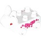 Duplo Toy Rabbit, Dark Pink Flowers Print