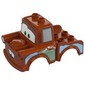 Duplo Car Body 2 Top Studs Truck with Cars Tow Mater, No Bottom Teeth Print