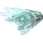 Creature Body Part, Dragon Head Upper Jaw with Spikes with Trans-Light Blue Pattern and Dark Blue Eyes, Medium Blue Markings print
