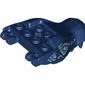 Creature Body Part, Dragon Head Upper Jaw with Bright Light Blue Markings, White Eyes Print
