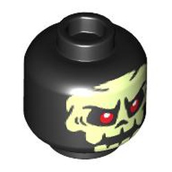 LEGO part MINI HEAD, NO. 3897 in Black