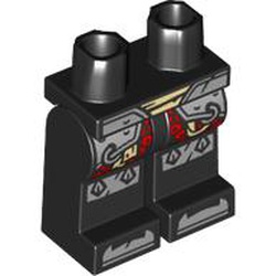 LEGO part MINI LOWER PART, NO. 2408 in Black