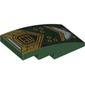 Slope Curved 4 x 2 No Studs with Gold/White Armour print