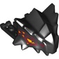 Creature Body Part, Dragon Head Upper Jaw with 2 x 4 Studs, Bars with Yellow Eye, Black Markings print