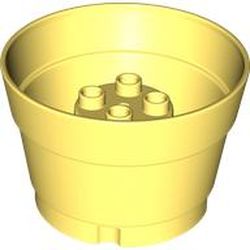 LEGO part 2591 Duplo Flower Pot 6 x 6 x 3 in Cool Yellow/ Bright Light Yellow