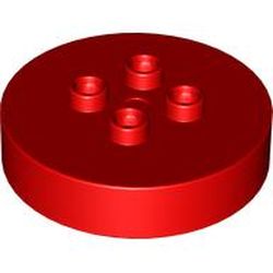 LEGO part 2354 Duplo Brick Round 4 x 4 with 4 Studs in Bright Red/ Red
