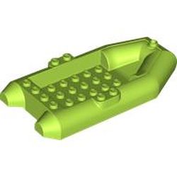 LEGO part 78611 Boat / Rubber Raft / Dinghy 6 x 12 in Bright Yellowish Green/ Lime