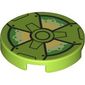 Tile Round 2 x 2 with Green/Yellow Radioactivity Logo print