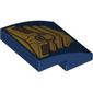 Slope Curved 2 x 2 x 2/3 with Gold Armor print