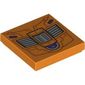 Tile 2 x 2 with Mechanical Grill print
