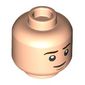 Minifig Head Frodo, Reddish Brown Eyebrows, Smile / White Eyes Scared print