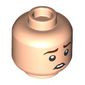 Minifig Head Pippin, Reddish Brown Eyebrows, Raised Eyebrows Confused/Questioning, Rabbit Teeth print