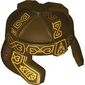 Helmet Dwarf, Cheek Protection and Flared Front with Gold and Copper Decorations print