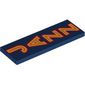 Tile 2 x 6 with Red/Orange Neon Sign 'JAZZ' print