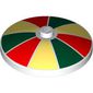 Dish 4 x 4 Inverted with Dark Green/Red/Bright Light Yellow Sections print