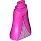 Minidoll Hips and Full Length Skirt, White Stars, Bright Pink Underdress print [Thin Hinge]
