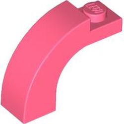 LEGO part 6005 Brick Arch 1 x 3 x 2 Curved Top in Vibrant Coral/ Coral