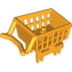 LEGO part 49649 Equipment Shopping Cart in Flame Yellowish Orange/ Bright Light Orange