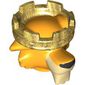 Minifig Head Special Lion with Golden Crown print (Prince John)