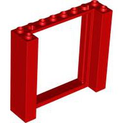LEGO part 80400 Door Frame Double 2 x 8 x 6 in Bright Red/ Red