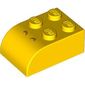 Brick Curved 2 x 3, Medium Nougat Lines (Nostrils) Print