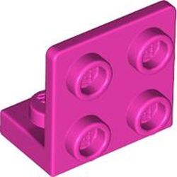 LEGO part 99207 Bracket 1 x 2 - 2 x 2 Inverted in Bright Purple/ Dark Pink